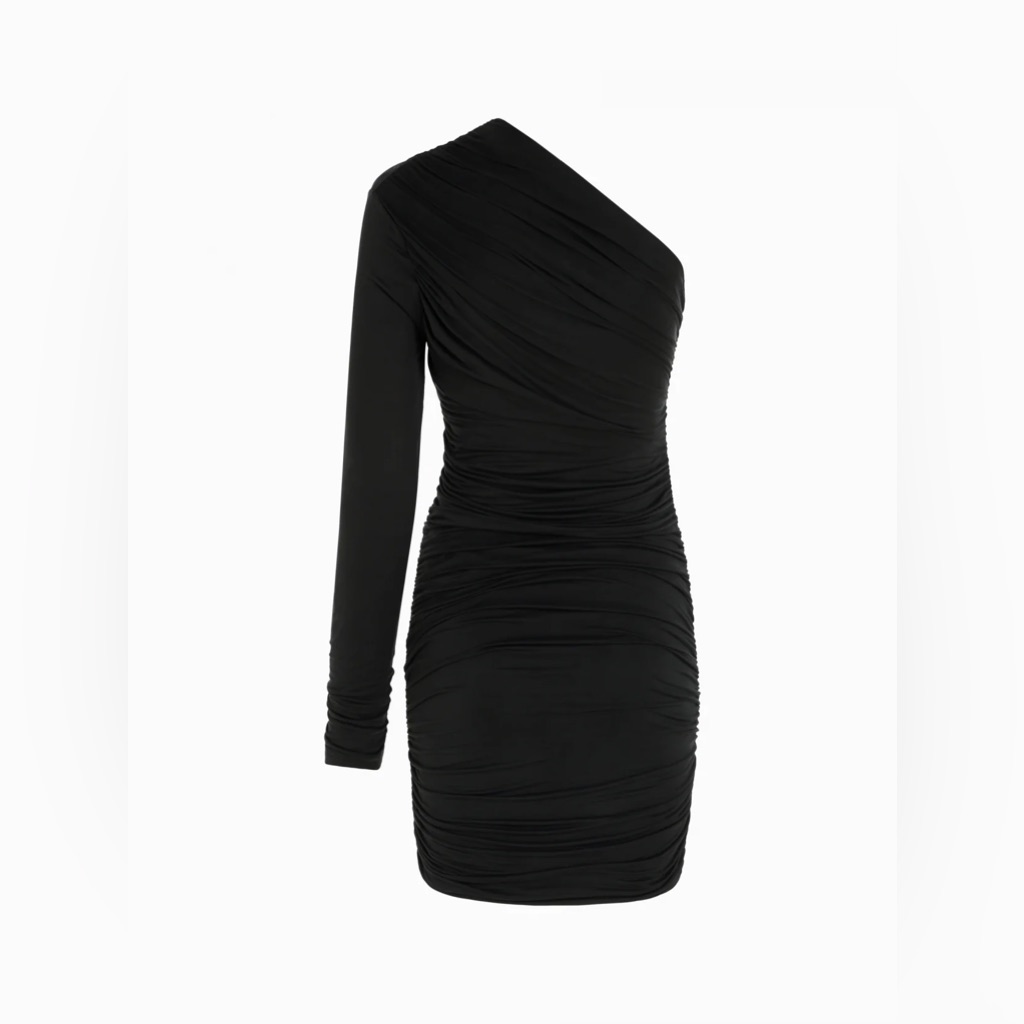 Gauge81 Black One Shoulder Dress